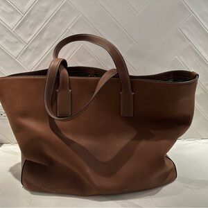 Hugo Boss Brown Leather Travel Bag